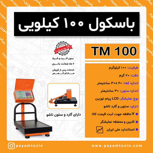 Payam Tozin TM100 flexible guard 100 kg scale